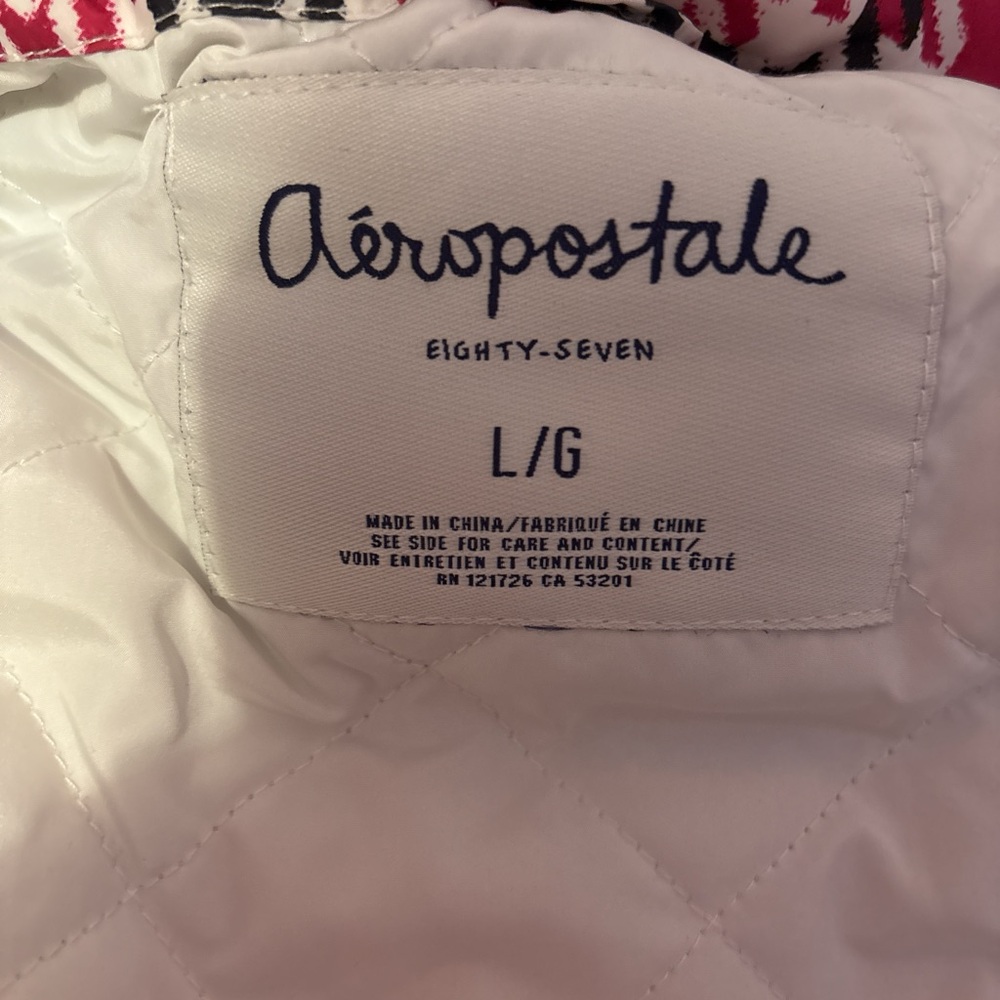 Aeropostale White Quilted Jacket